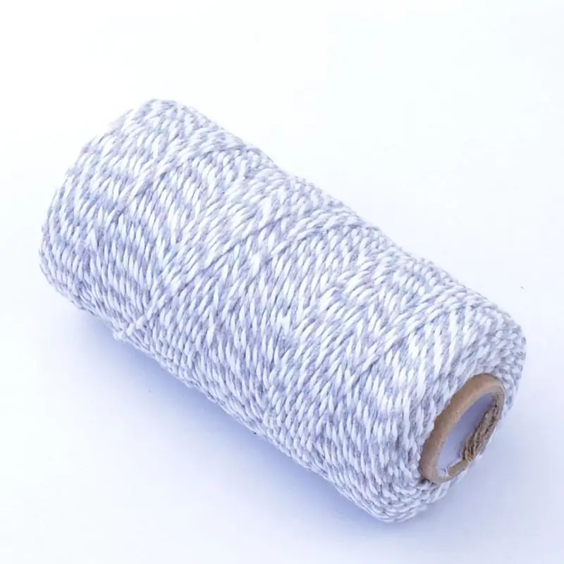 100 ярдов DIY Красочные 2ply пекарни шпагат, веревка хлопок шнуры веревка для ручной работы Рождественский подарок упаковка Craft проектов домашний декор