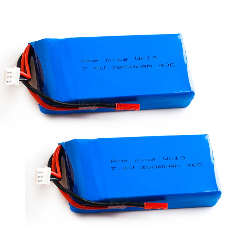 Литий-полимерный аккумулятор для вертолета WLToys V262 V333 V323 V666 7 4 В 2800 мАч 2 шт.