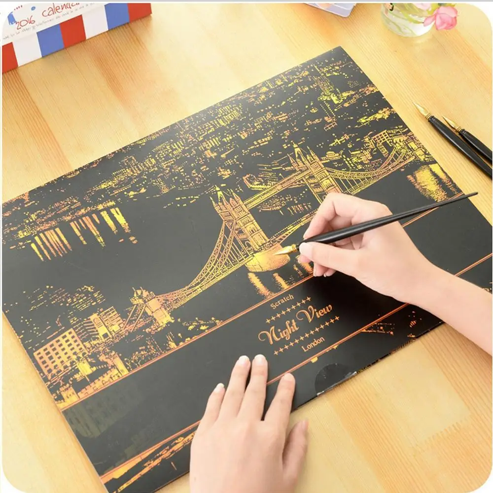 23 Цвета декоративная картина с царапинами фотографии достопримечательностями