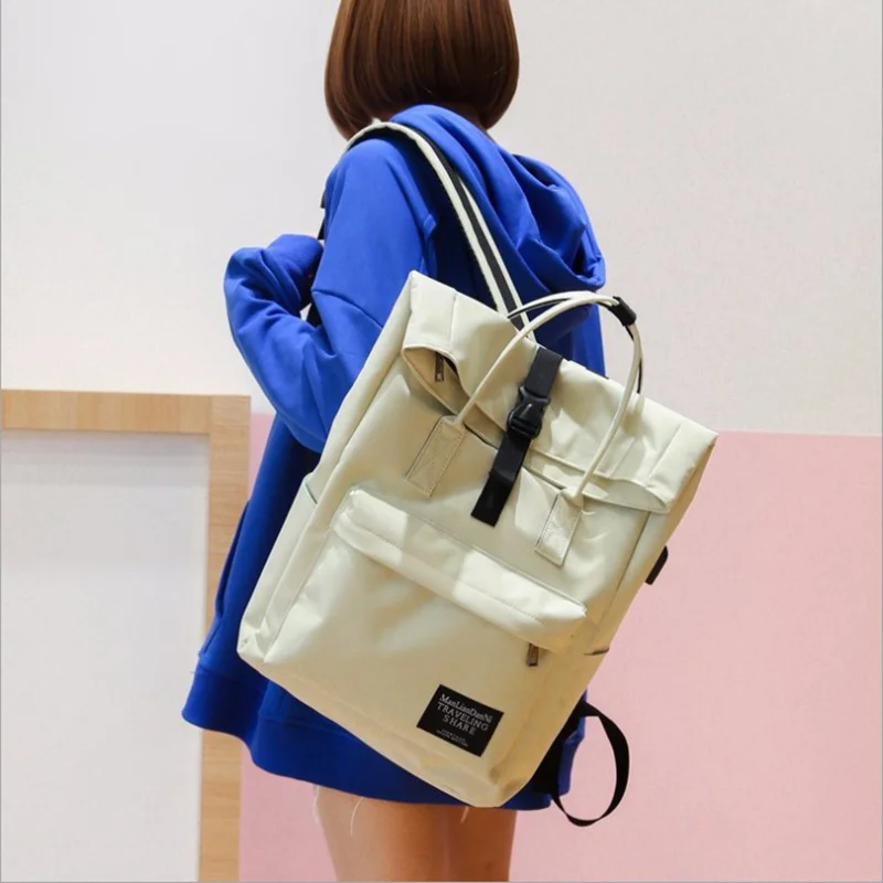 Рюкзак женский вместительный из парусины с usb зарядкой|mochila fashion|backpack fashionfashion backpack