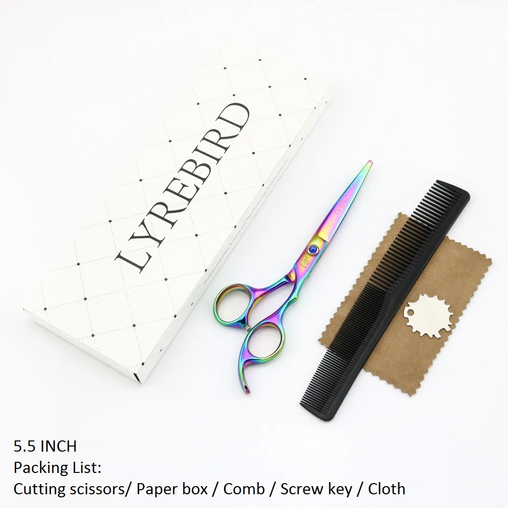 Японские Ножницы для волос 5 дюйма ножницы стрижки парикмахерские радужные