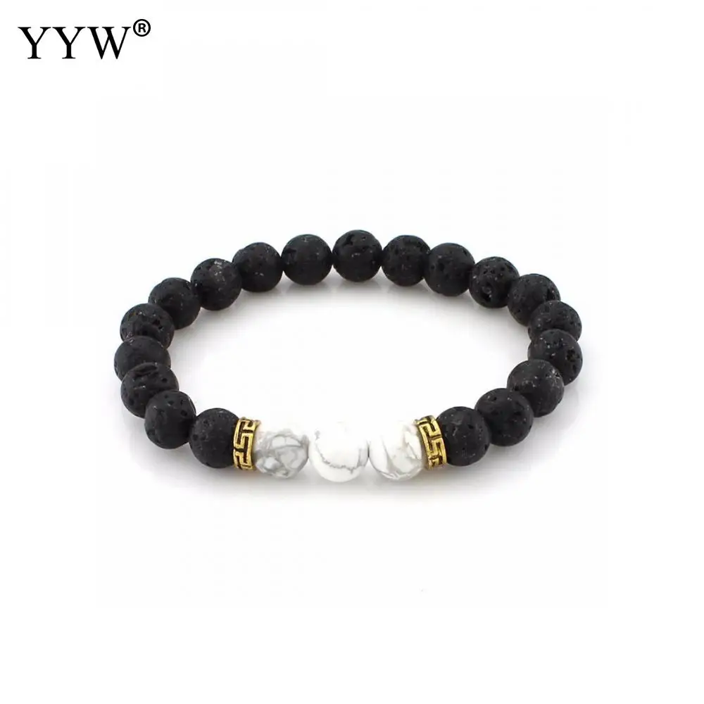 Boho Lava Stone бисерный браслет очаровательный этнический DIY бисер браслеты для женщин