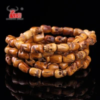 30pcs handmade carved yak bone beads skull antique beads for halloween jewelry making brown8x11mm hole 2mm