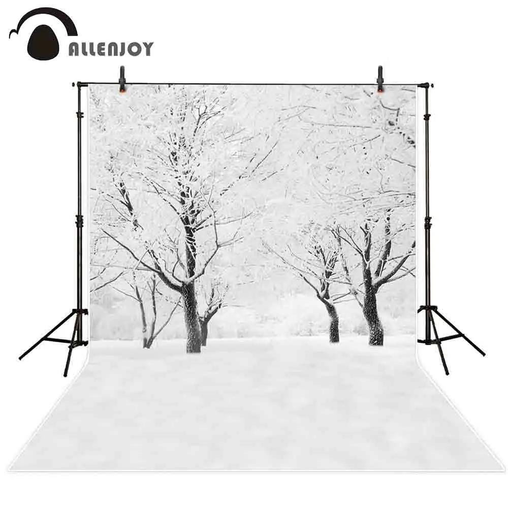 Allenjoy фон для фотосъемки Снежная зима новогоднее дерево украшение праздничный