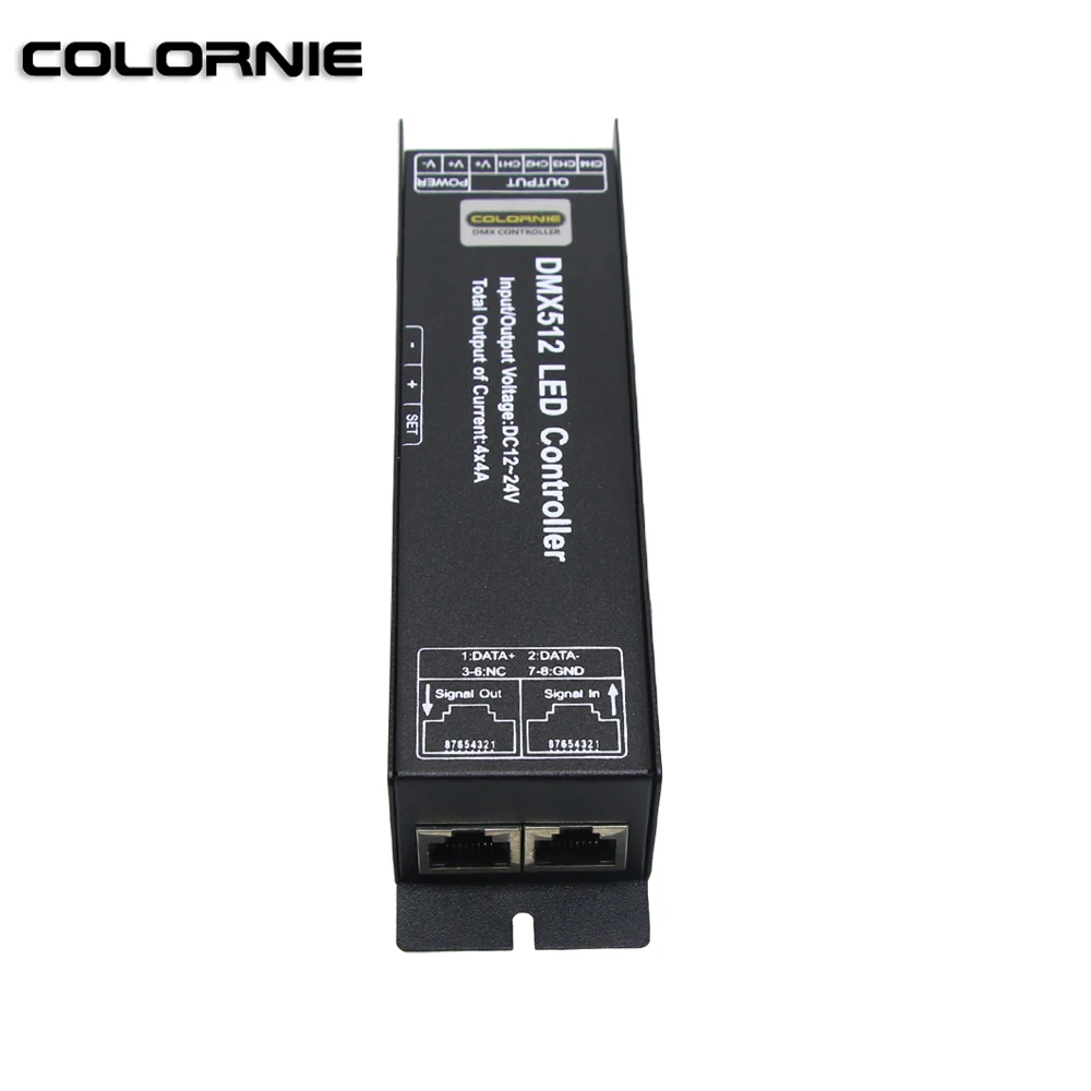 4-канальный 16 А светодиодный RGBW цифровой дисплей Контроллер DMX 512 декодер 12 в-24 в