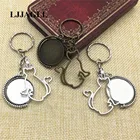 Брелок King Of Cat, 3 цвета, 25 мм, пустая основа, кабошон, для самостоятельного изготовления ключей ручной работы, 3 шт., AYSQ225