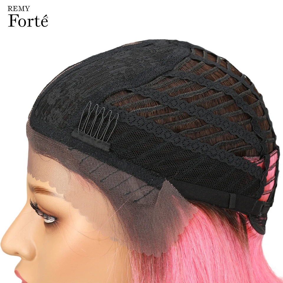 Парики из натуральных волос на кружеве Remy Forte (Реми Форте) цвет Омбре розовый