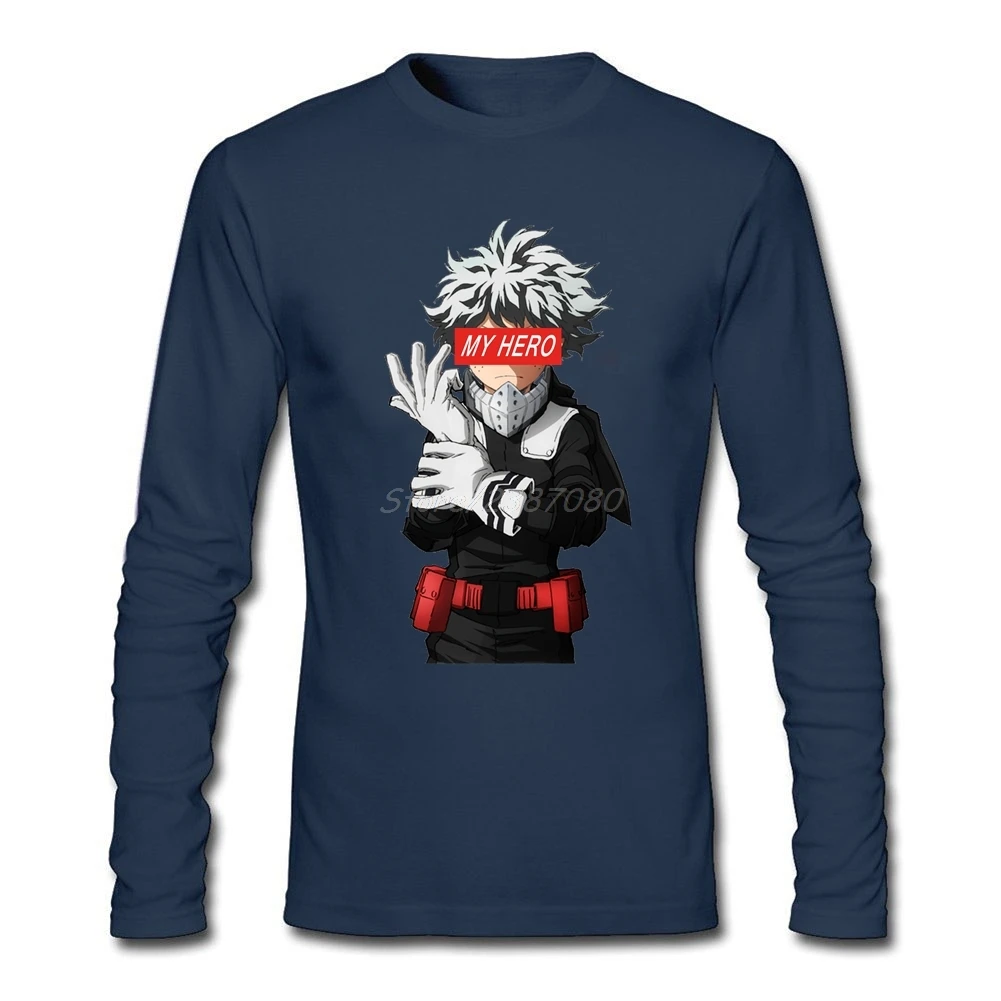 Футболка Хип-хоп Hypebeast Midoriya My Hero Академия дешевая мужская одежда с круглым