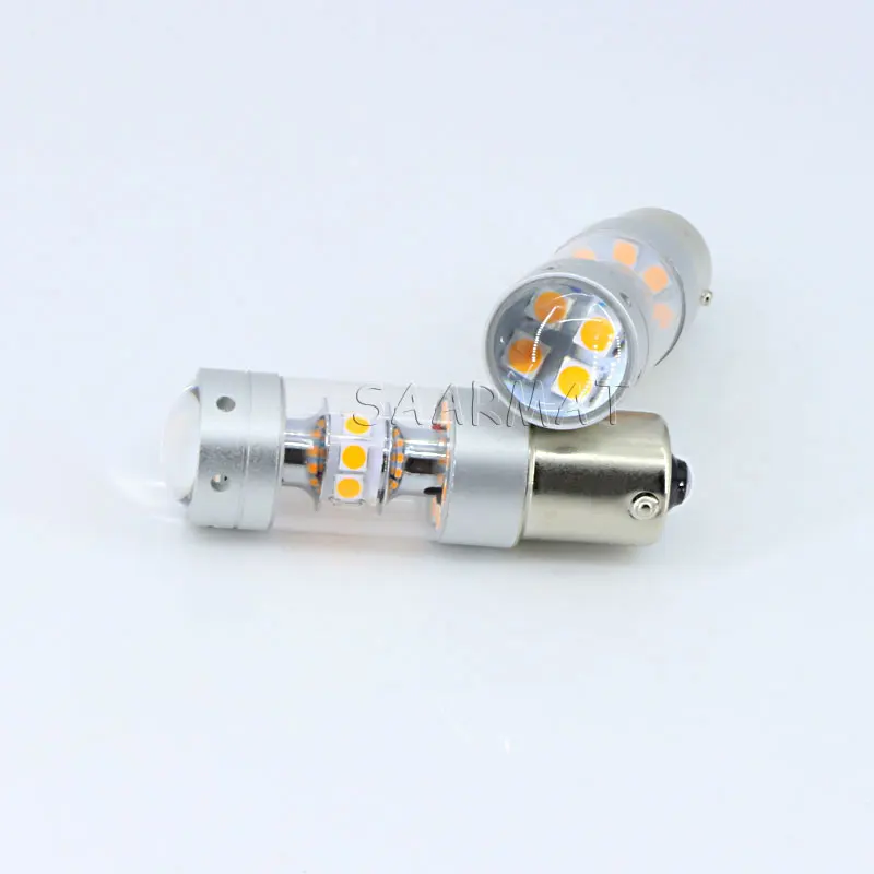 2 шт. светодиодные лампы для указателей поворота 1156 P21W|car amber lights|bulbs for carbulb led |