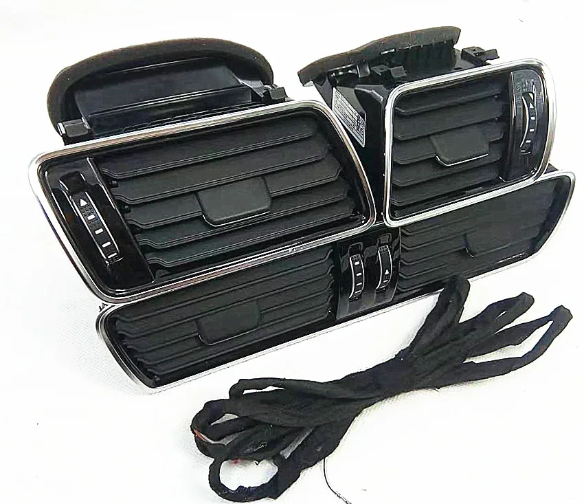 Черные хромированные вентиляционные отверстия для краски пианино на приборной