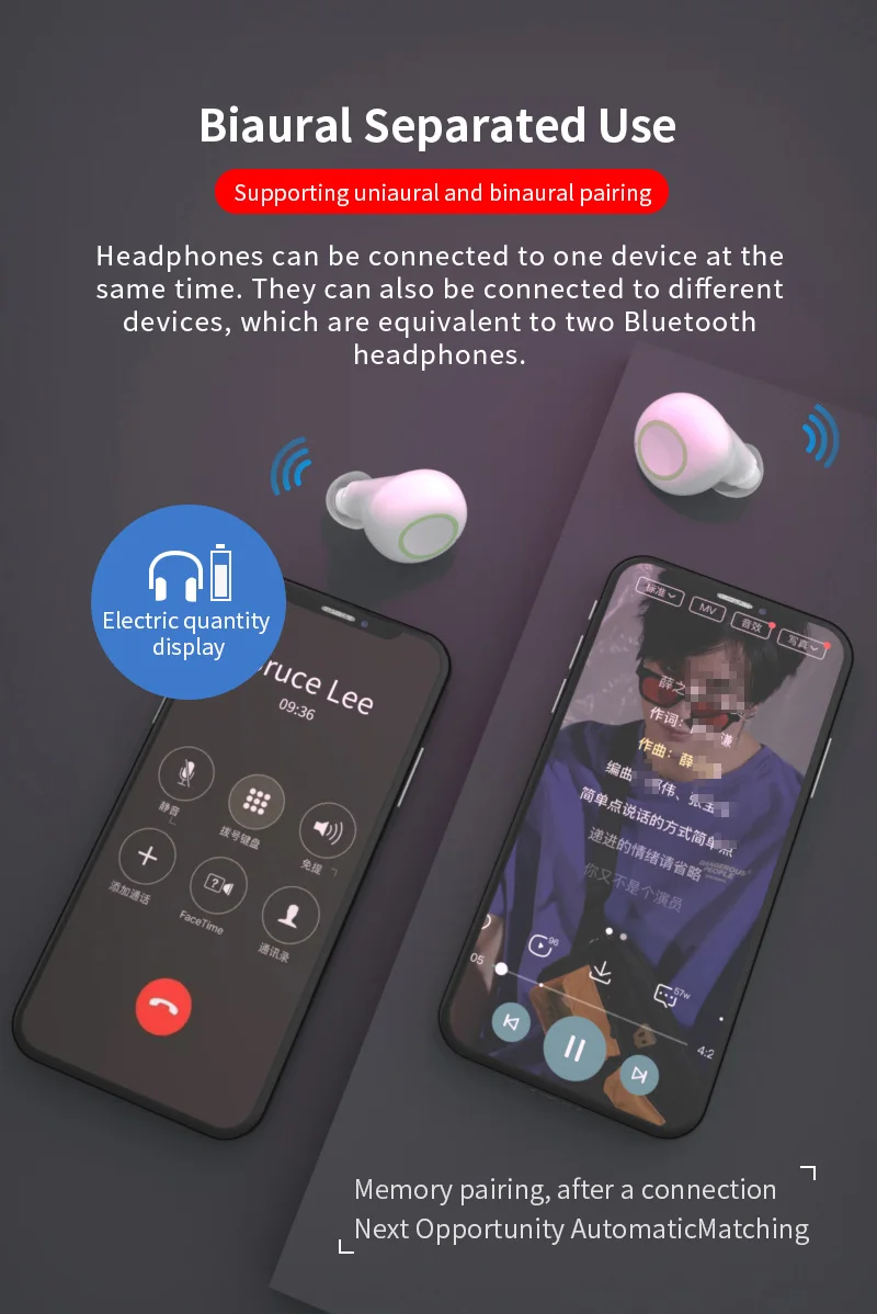 Беспроводные сенсорные Bluetooth наушники S10 TWS гарнитура водонепроницаемость IPX6