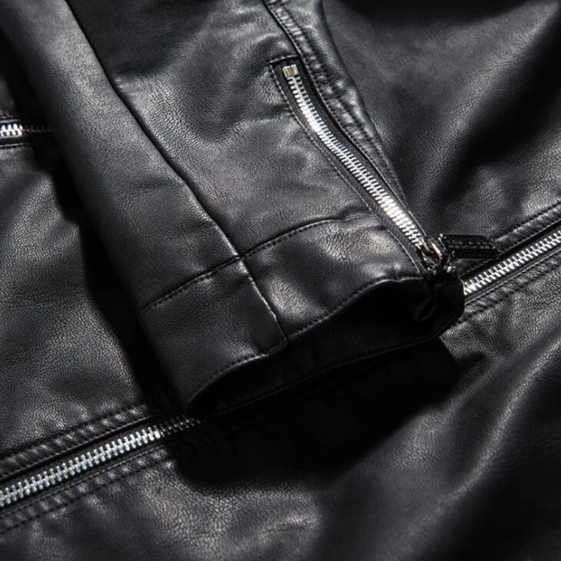 KALEBO, деловая модная кожаная куртка, Мужская осенне-зимняя кожаная одежда, мужская кожаная куртка, Мужская деловая повседневная куртка