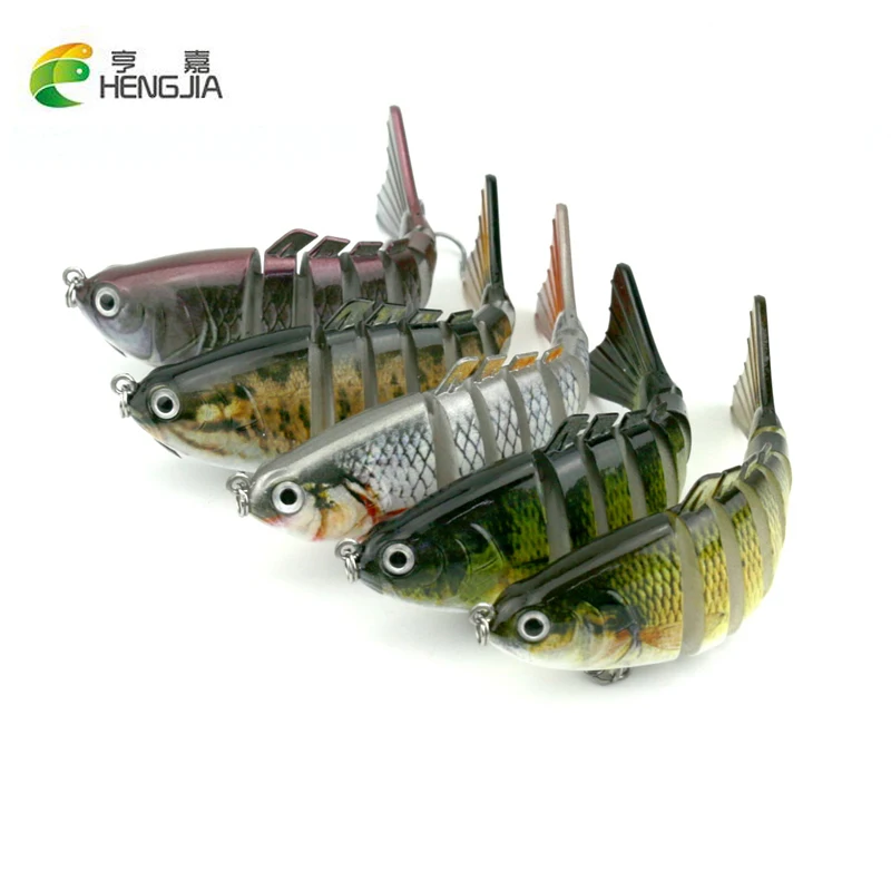 

10cm 15.4g Lifelike Fishing Lures 3D Eyes 7 Jointed Sections Lures Crankbait Hard Bait Fish Hook Jig Carp Pesca Fishing Tackle