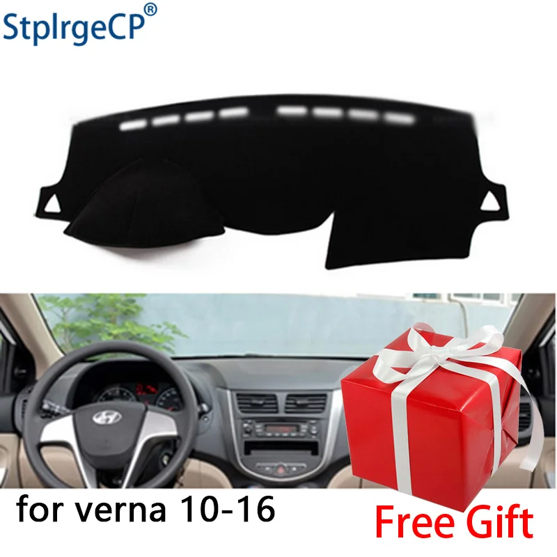 

for Hyundai Solaris Accent Verna 2012-17 dashboard mat Protective pad Shade Cushion Pad interior sticker car styling accessories