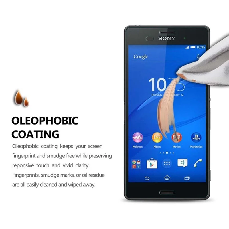 Закаленное стекло 9H для Sony Xperia Z Z1 Z2 Z3 Z3+ Z4 Compact Z5 Plus M2 M4 Aqua|Защитные стёкла и плёнки