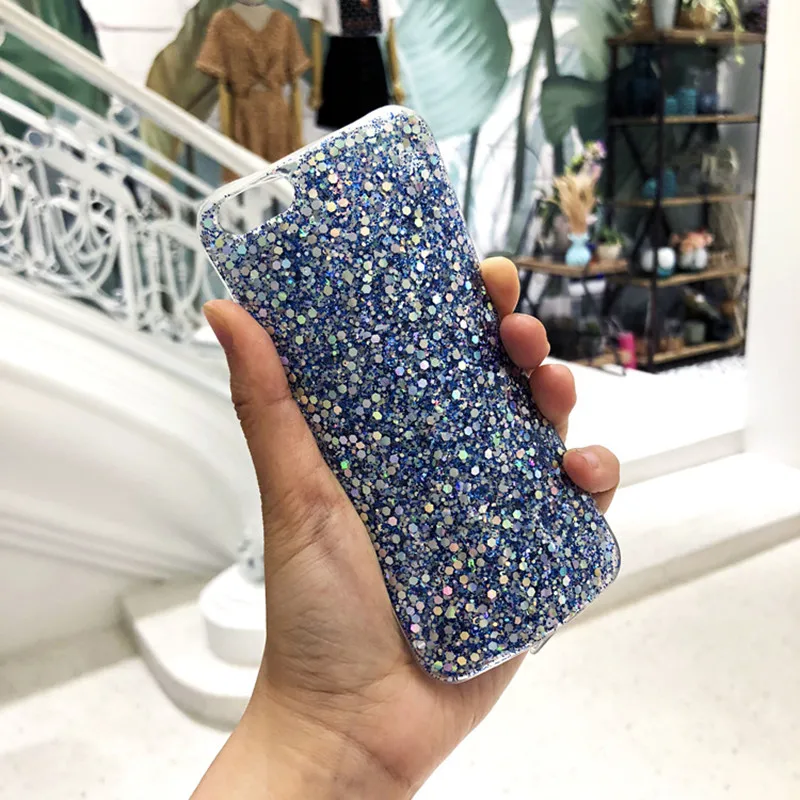 Luxury Candy Color Glitter Powder Cases For coque iphone X XS Max XR 7 8 6 6S Plus Soft TPU Silicon Shinning Phone Case Capa New | Мобильные