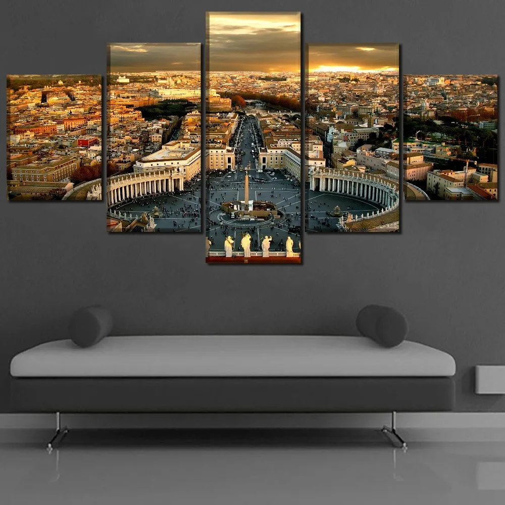 City Modern Decorative Landscape Painting Home Decor Picture Wall Art Canvas HD Printed Paintings Artwork | Дом и сад
