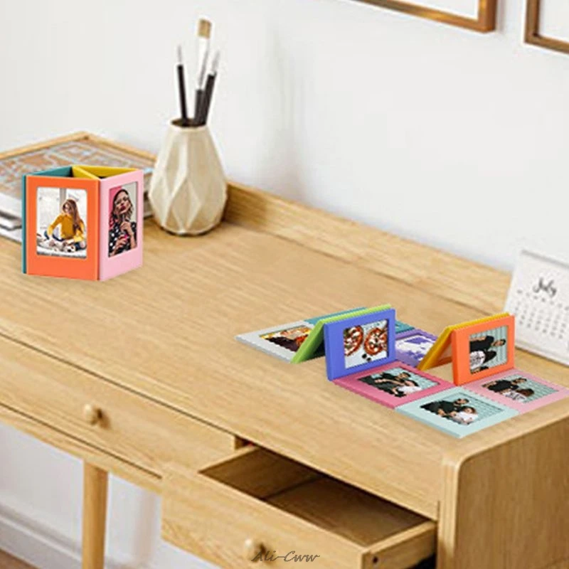 Magnetic Photoframe Mini Colorful DIY Magnetic Photo Frame Fridge Refrigerator Magnet Picture Frame for Holding 3 Inch Photos