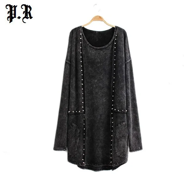 Платье женское Винтажное с заклепками модная уличная одежда в стиле панк рок