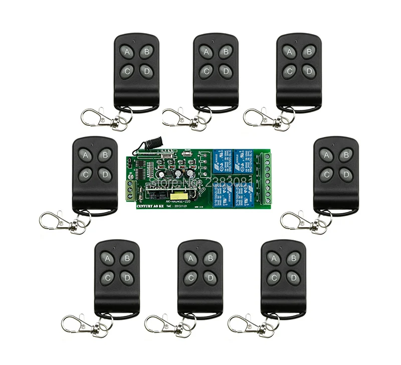 AC85v ~ 250V 110V 220V 230V 4CH RF беспроводной пульт дистанционного управления релейный