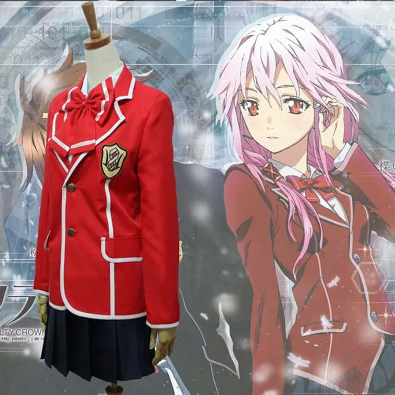 Женские вечерние костюмы для косплея Inori Yuzuriha японская аниме Guilty Crown школьная