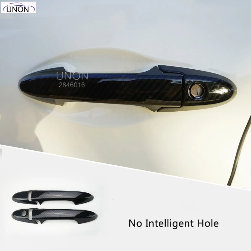 No Intelligent Hole Автомобильный Стайлинг для Honda HR-V HRV Vezel ABS дверная ручка Крышка Чаша полость отделка Catch cap молдинг Гарнир - Цвет: No Intelligent Hole