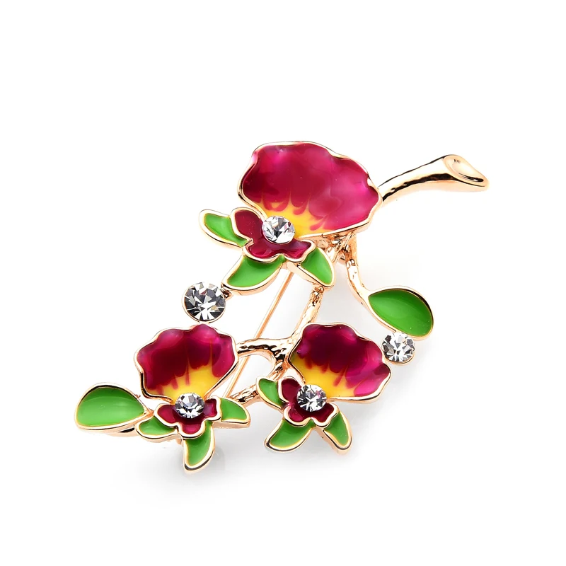 Wuli&ampbaby броши из сплава в виде цветов фаленопсиса для женщин свадебная брошь