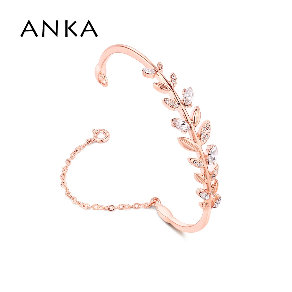 Анка модные лист с украшением в виде кристаллов браслеты для женщин новая модная