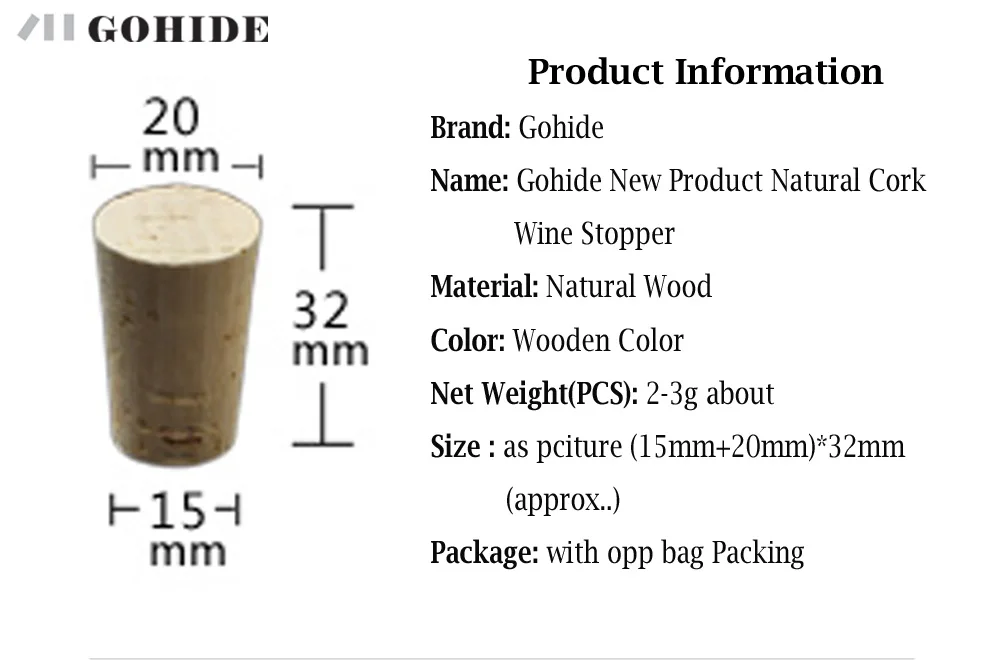 

GUHD 10pcs/lot Natural Wood Cork Wine Stopper Bottle Beer Bottle Corks Red Wine Cork Corkscrew Wine Bottle Stopper Bar Tools