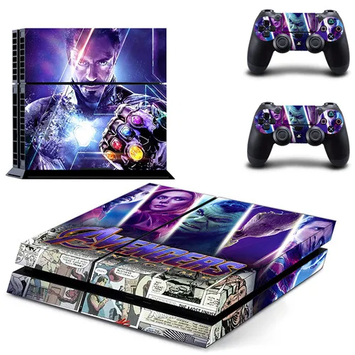 GYTM2552 Мстители Endgame Железный человек паук PS4 Кожа Наклейка виниловая для консоли Playstation 4 и 2 контроллера PS4 наклейка КОЖА - Цвет: GYTM2552