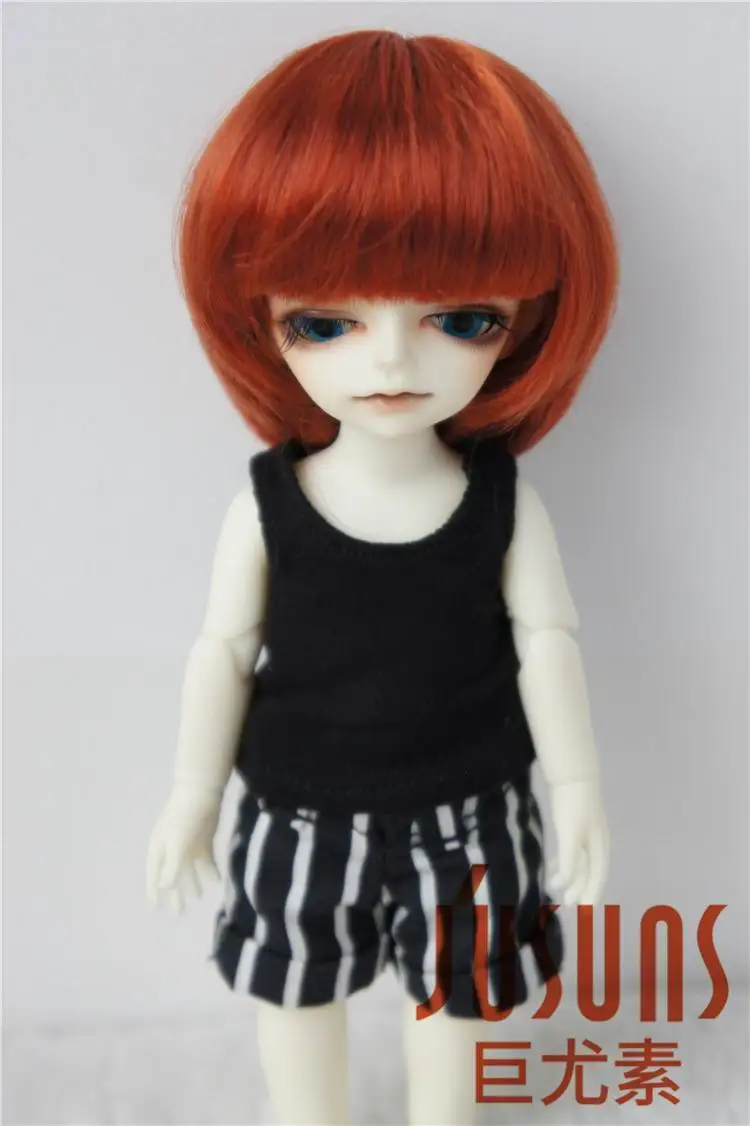 JD019 1/12 1/8 Популярные Короткие парики для мальчиков BJD куклы Размер 4-5 дюймов 5-6 дюймов Высокое качество синтетические мохеровые волосы - Цвет: 4-5inch Carrot SM130