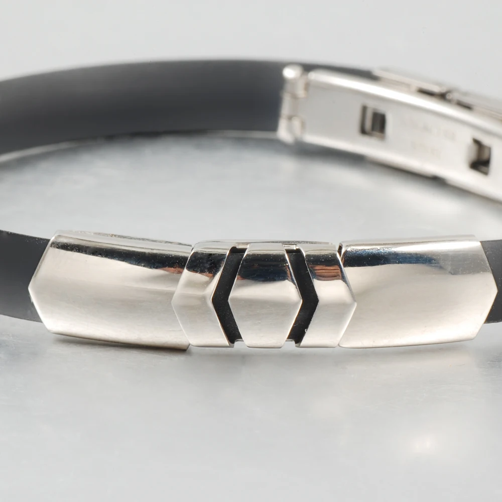 Wollet германий магнитный инфракрасный черный силиконовый браслет спортивные