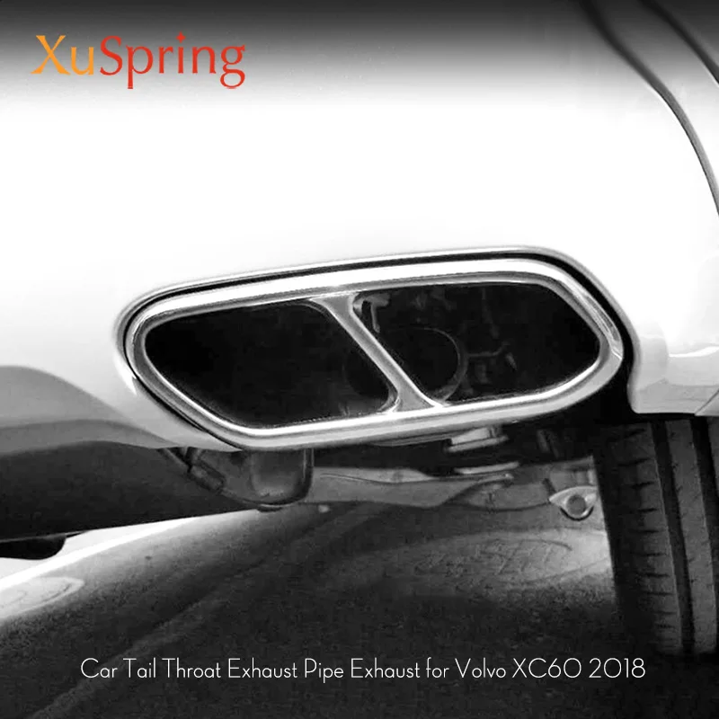 Для Volvo XC60 2018 2019 автомобильный Стайлинг задняя горловина выхлопная труба крышка