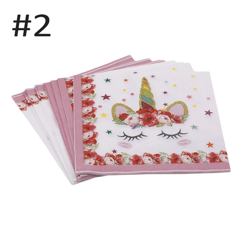 12 шт./компл. Единорог Бумага салфетка вечерние Бумага салфетка для свадьбы для дня рождения украшения дома Единорог вечерние Tablewar поставки