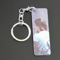 sublimation aluminum keychains hot transfer printing blank diy custom consumables material two sides can printed 20pieceslot