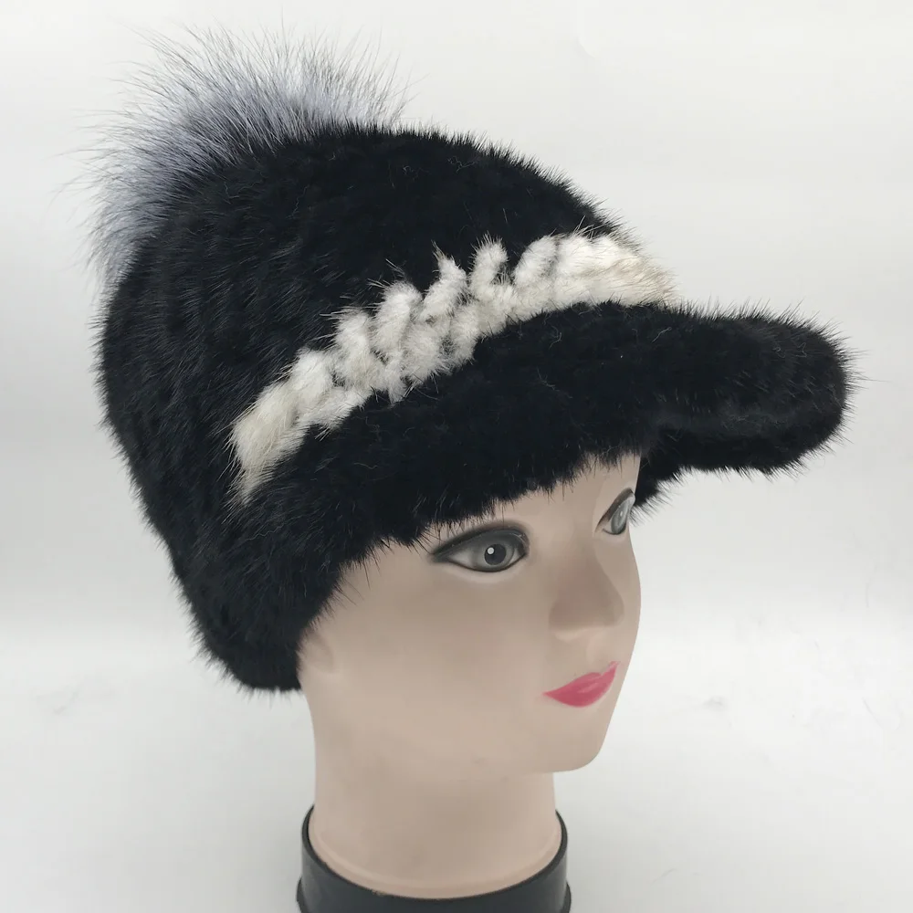 Лидер продаж 2020 НОВАЯ шапка из натуральной норки женская натурального Ermine Новая