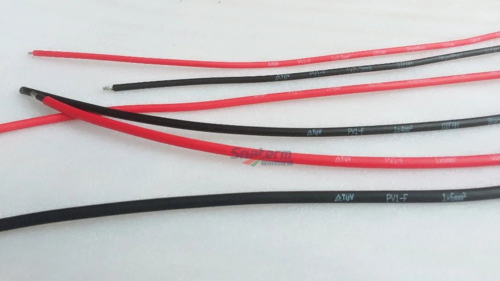 100 м/рулон 2 5 мм2 Солнечный PV кабель 14AWG Кабель м черный или красный TUV & UL