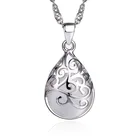 Ожерелье женское кошачий глаз с подвеской в виде капли воды