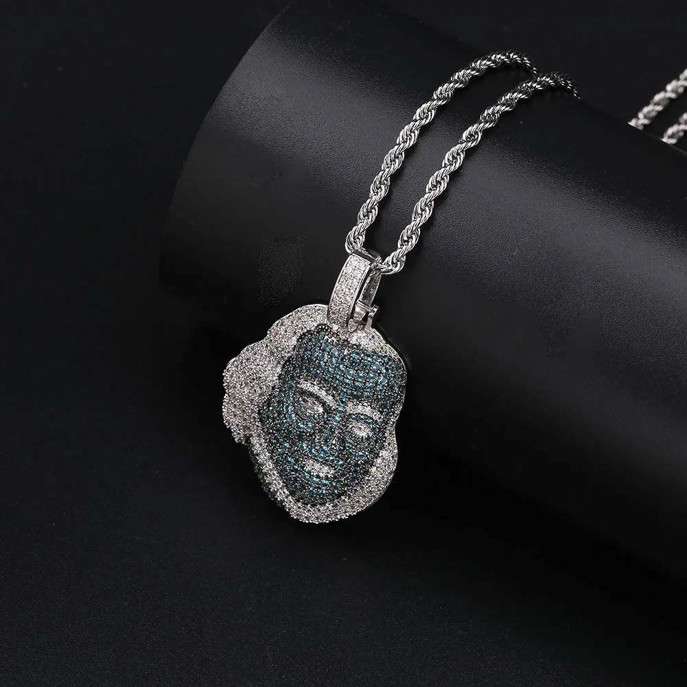 JINAO, новинка, со льдом, Франклин, известная фигура, ожерелье, кубический циркон, камни, хип-хоп, для мужчин и женщин, ювелирное изделие, подарок