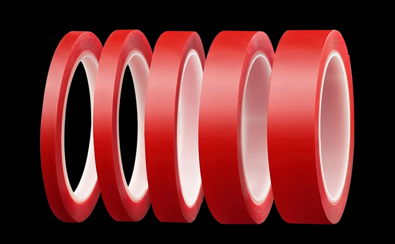 3M Red Double Sided Adhesive Tape High Strength Acrylic Gel Transparent No Traces Sticker for Car Auto Interior Fixed