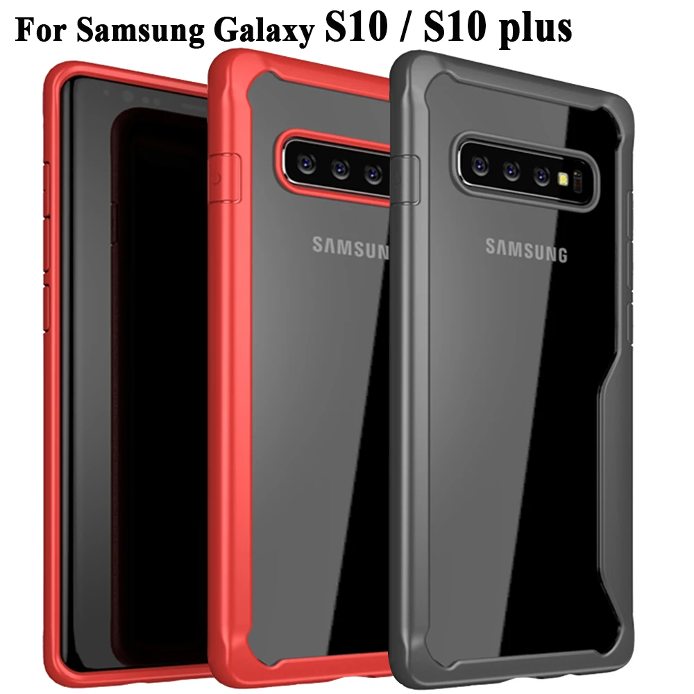 S10 Plus Clear Case On For Samsung Galaxy S10plus S 10 10plus Cover Coque Luxury 10s 10splus Protective Samsun Samsumg |