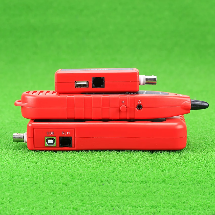 KELUSHI NF-868 Network LAN Phone Tester Wire Tracker USB Coaxial Cable Tester (Range 1200m) - Red