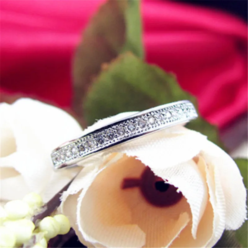 CC модные ювелирные кольца для женщин посеребренные Простые Модные Свадебные