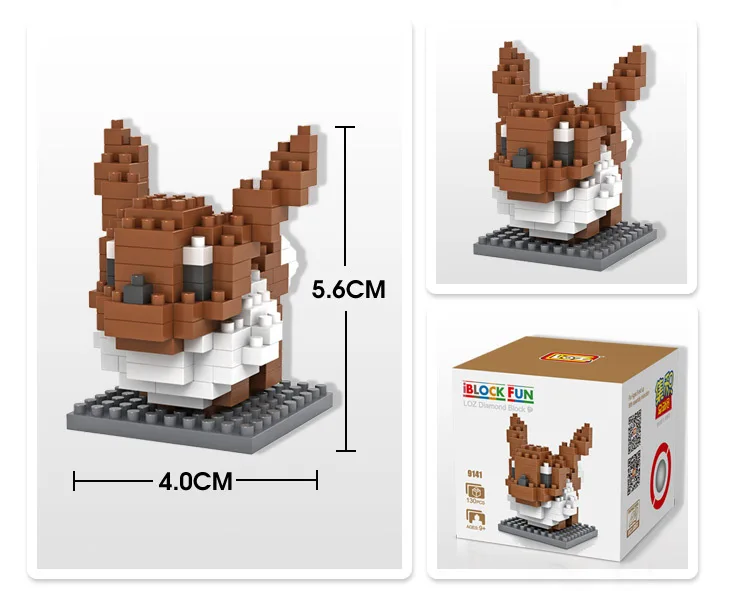 LOZ Diamant Blocs рисунок Забавный Briques Jouets Pour Enfants Mignon Animal Renard Poupees Batiment De Noel Cadeaux Micro 9141|jouets