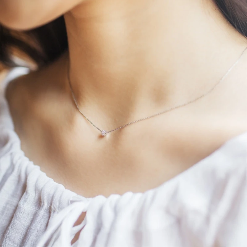 

Transferring Beads Korean Silver Color Temperament Personality Fashion Female Jewelry Necklace SNE008