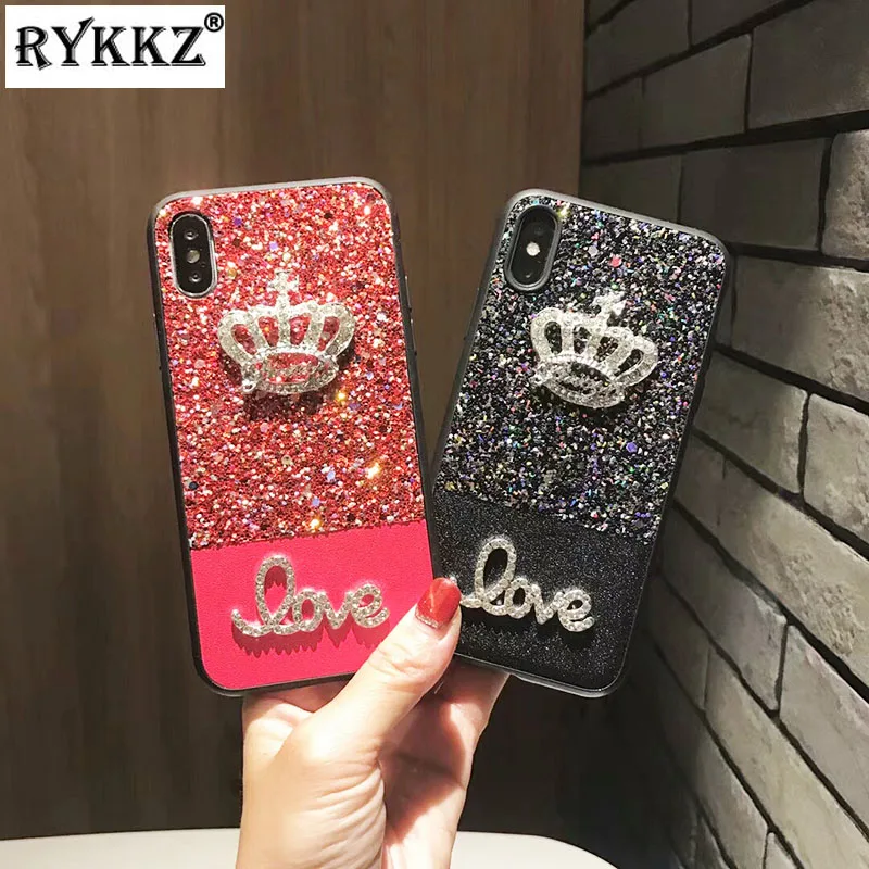 Роскошный Блестящий жесткий чехол для iPhone 6 6S Plus 7 8 X Girlish Capa Coque Hoesjes|Чехлы-накладки|