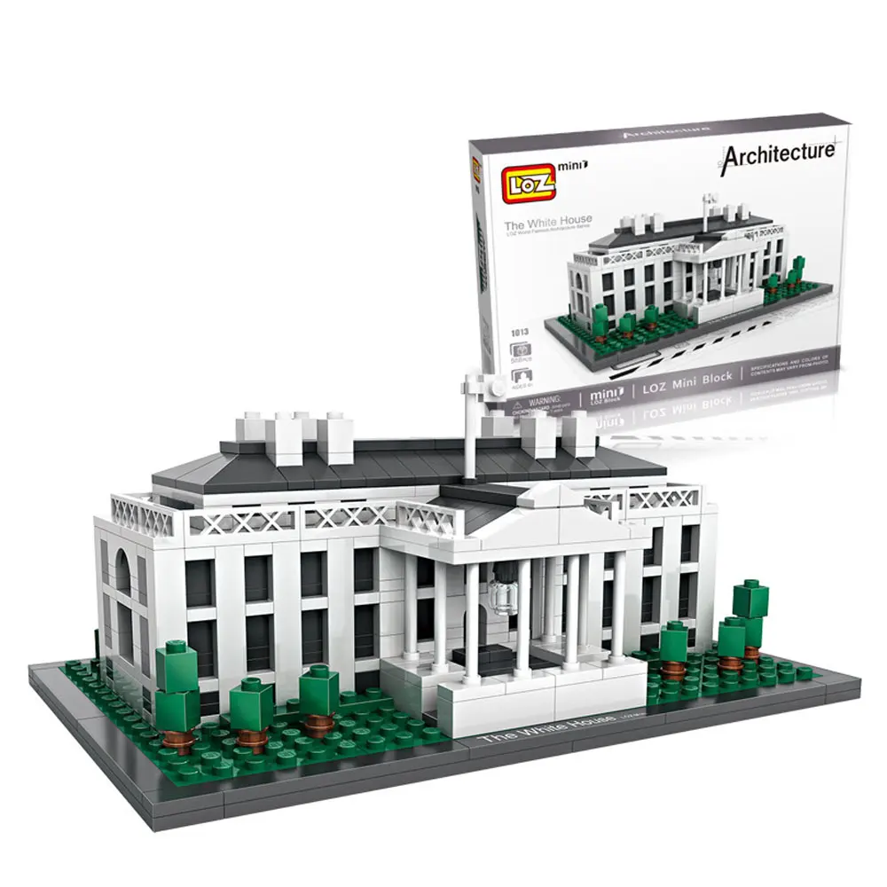 Строительные блоки LoZ архитектура Белый дом модель Развивающие игрушки для детей