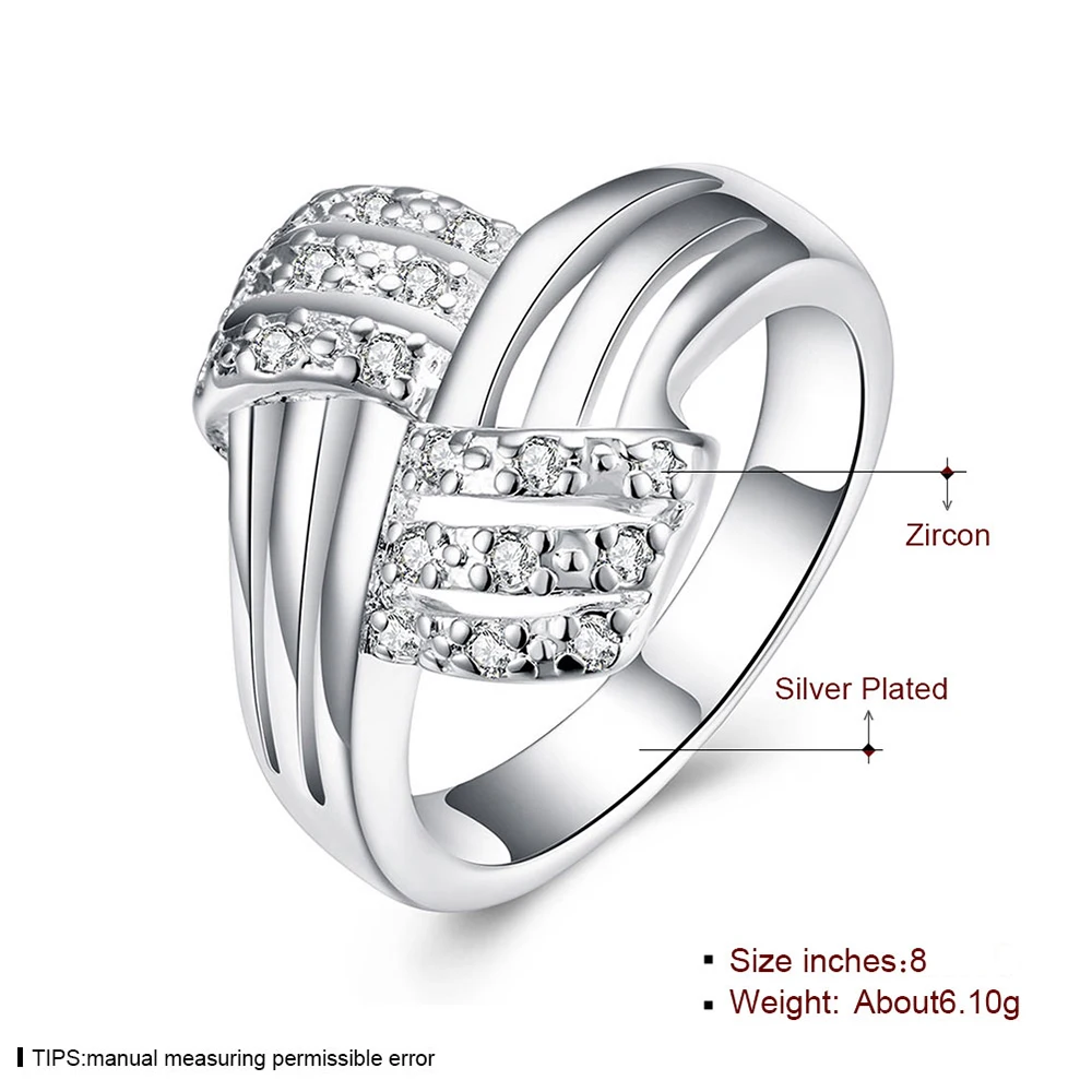 925 стерлингового серебра дешевые серебро jewelry кольцо Gem-set рукавом принес моды