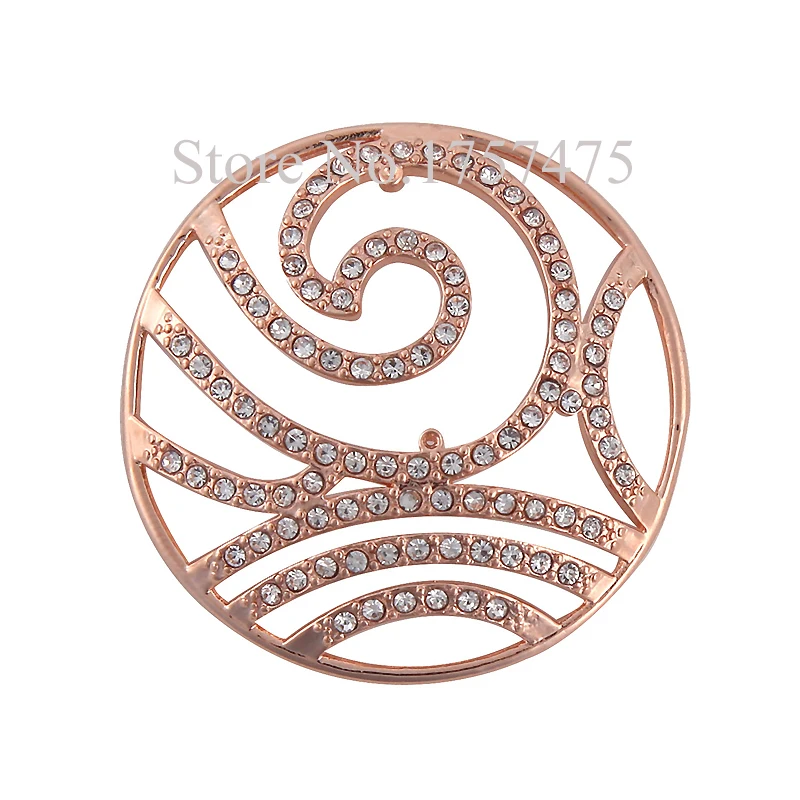 TDIYJ High Quality 1.2mm Thickness My Coin Bijoux 33mm Flower Disc with Crystals for Frame Pendants 6pcs/lot | Украшения и