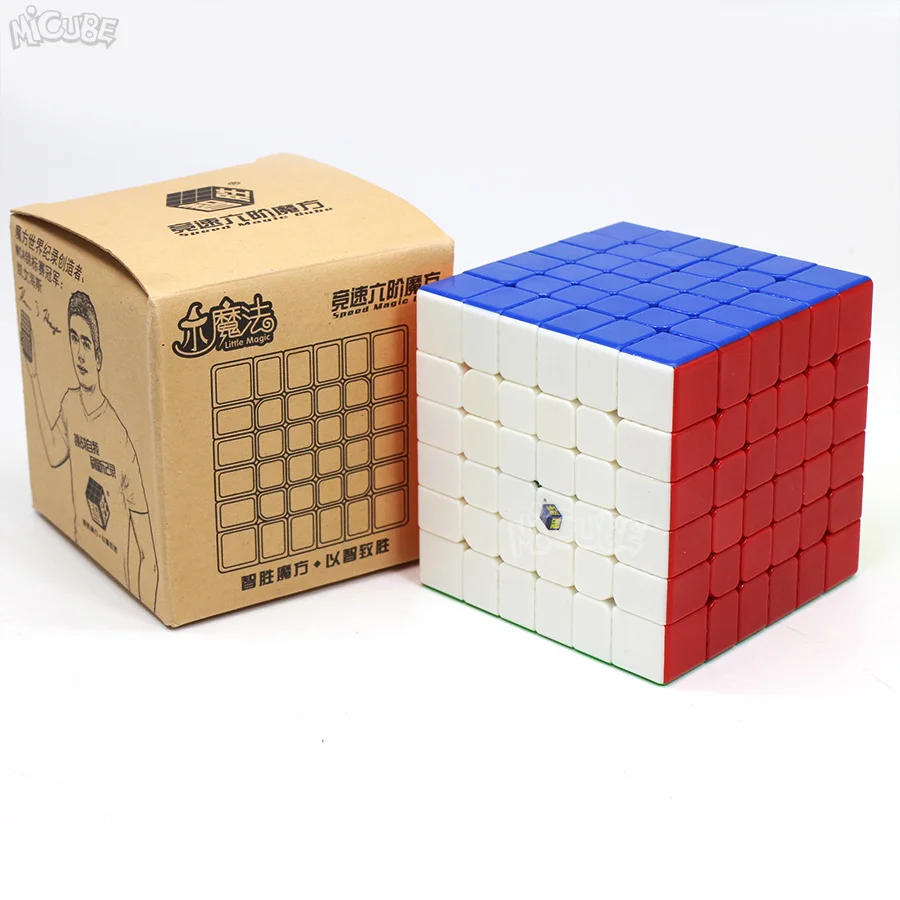 6x6-Stickerless Yuxin Zhisheng 6x6x6 кубик маленький магический скоростной кубик без наклеек Нео головоломка для нищий куб Магика обучающая игрушка для детей - Цвет: 6x6-Stickerless